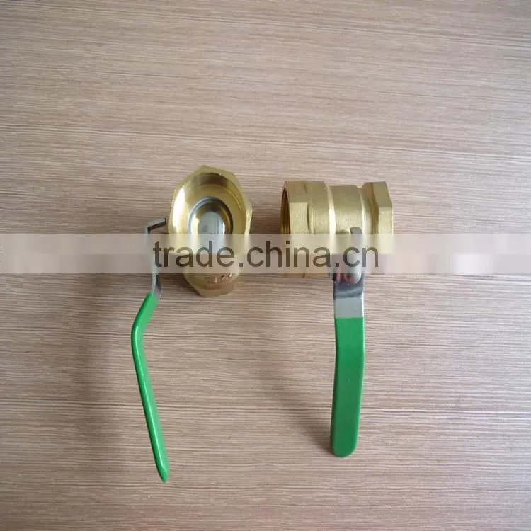 female and male brass ball valve with 1/4 3/8" 1/2" NPT BSPT thread ,copper core and copper spool