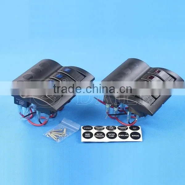 Rocker Switch Type USB Socket With 12V LED Lamp