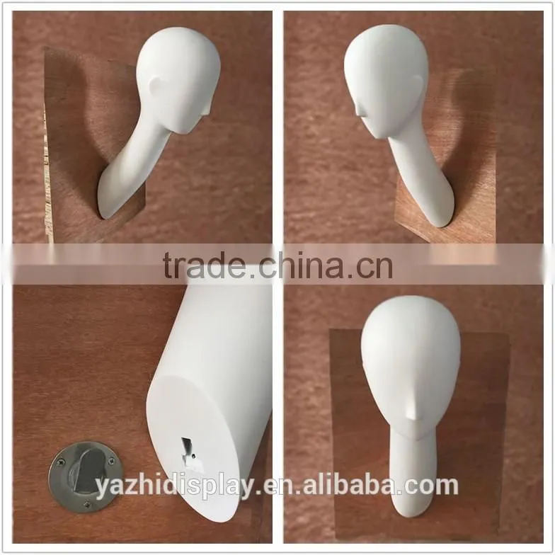 Abstract fiberglass egg head mannequin head for hat display