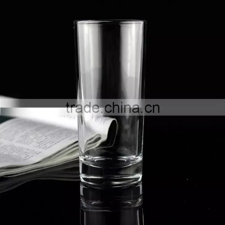Straight round drinking glass cup
