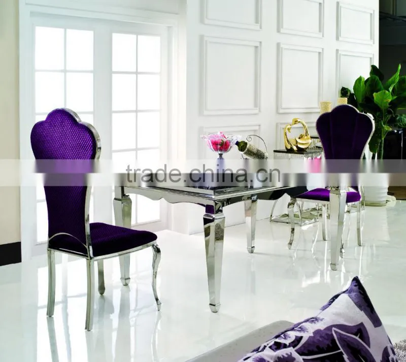 TH355 modern design marble top dining table and chair
