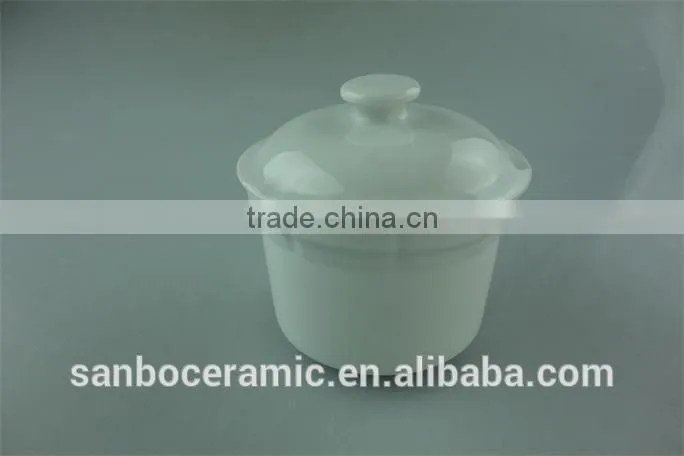 Cheap White Ceramic SoupTureen Jar with Cover