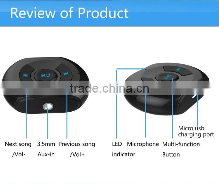 2017 3.5mm blutooth car handsfree car stereo bluetooth aux adapter