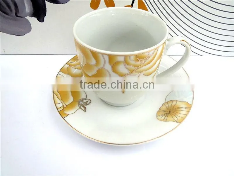 Hot sale ceramic porcelain Cups and Saucers Manufacture