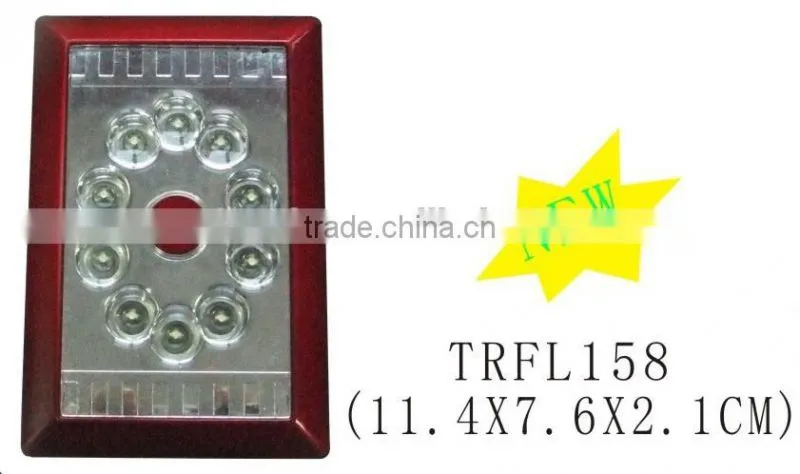 10-LED square shape battery operated touch light push tap night light