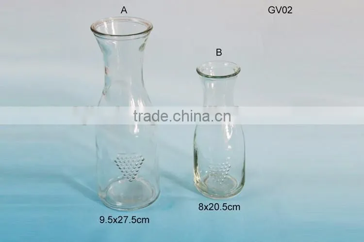 Gradualed color hand blown glass vase