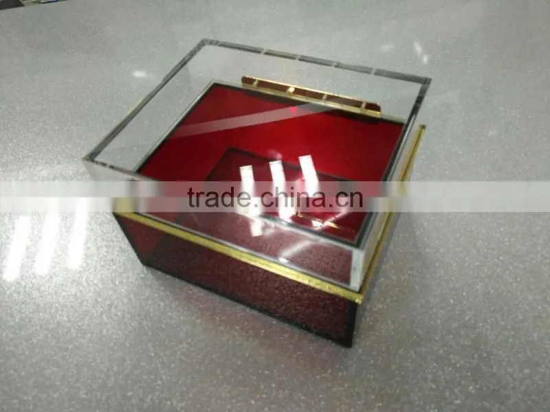 2017 Factory custom acrylic handmade earring holder/pierced earring jewelry storage box
