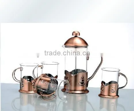 vintage glass coffee tea maker sets