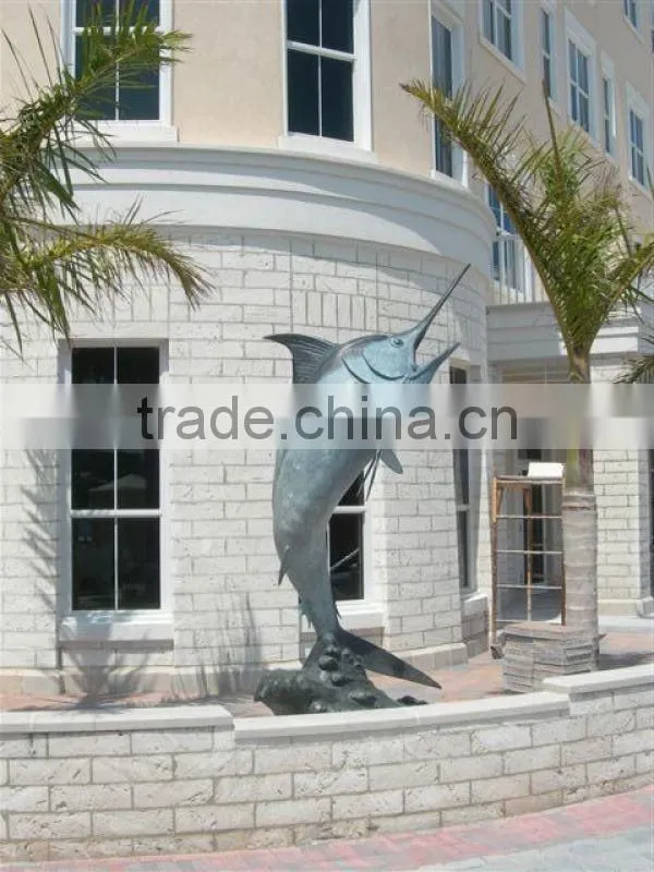 large outdoor sculptures garden fish bronze statues for sale
