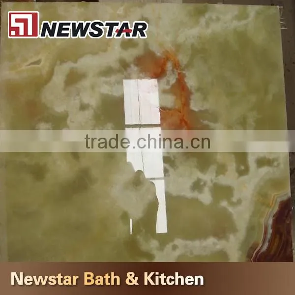 China imported polished white onyx marble