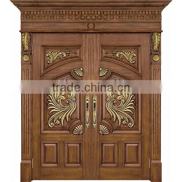Exterior Entry Door Handcarved Made of Mahogany in Classical Style BF11-0516a