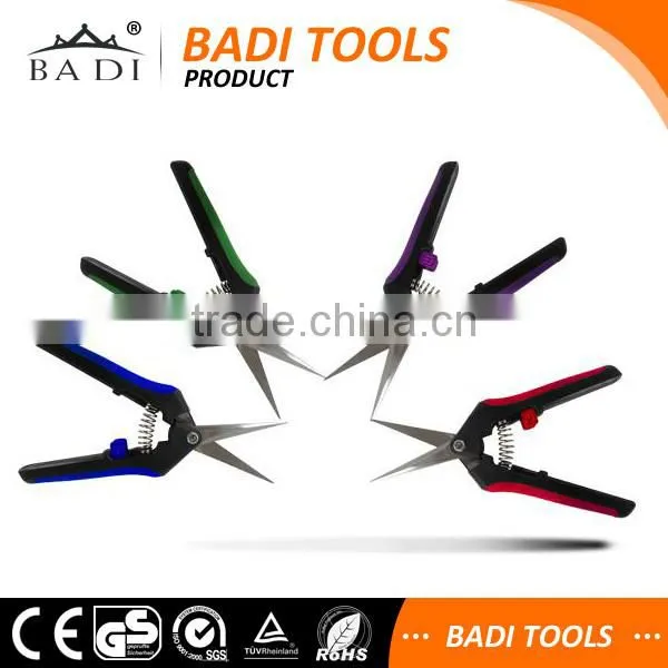 colorful handle mini stainless steel blade grape scissors pruning shears
