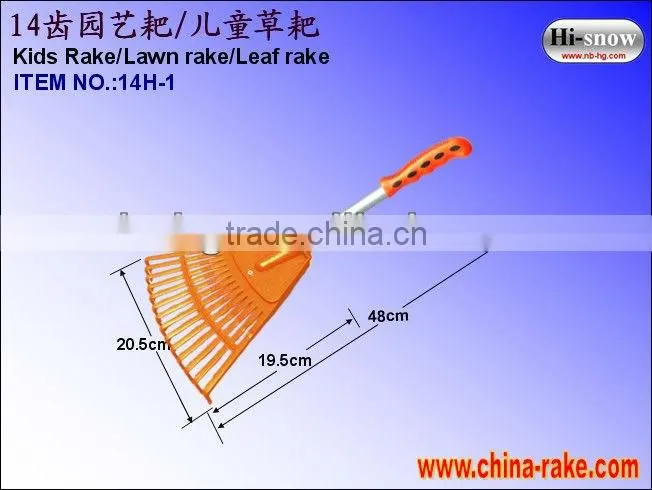 24B 24 inch reinforced poly leaf rake/Lawn rake