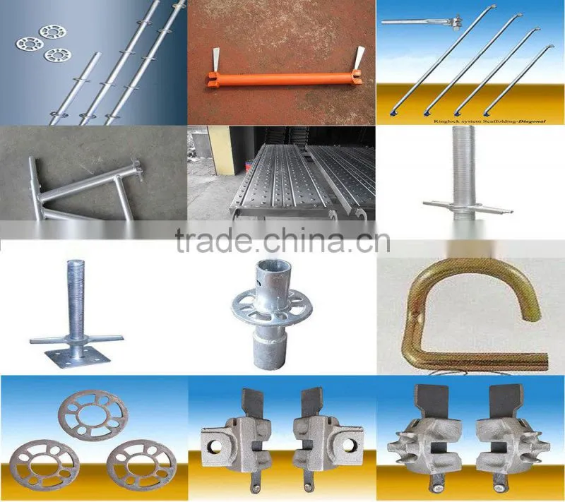 Galvanized U-head Jack scaffold for building construction tools