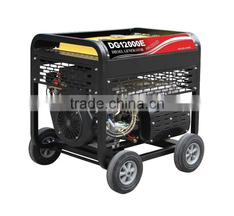 5kw diesel engine generator strong square frame with big 4 wheels generator manufacturer