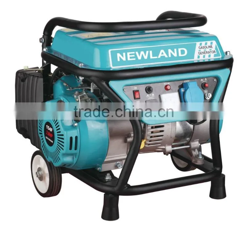 156F 3HP 220V50HZ with wheels recoil start Aluminium/Copper Gasoline portable power generator
