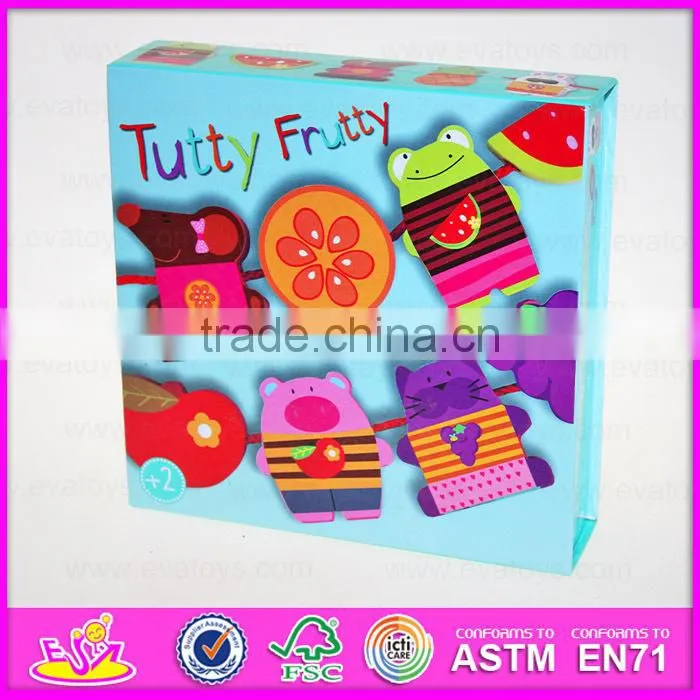 2015 Wooden Happy Threading Toys for Kids,Children DIY hand threading toy,Threading educational kids wooden blocks toy W11E041