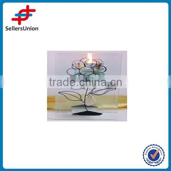 tree glass candle holder