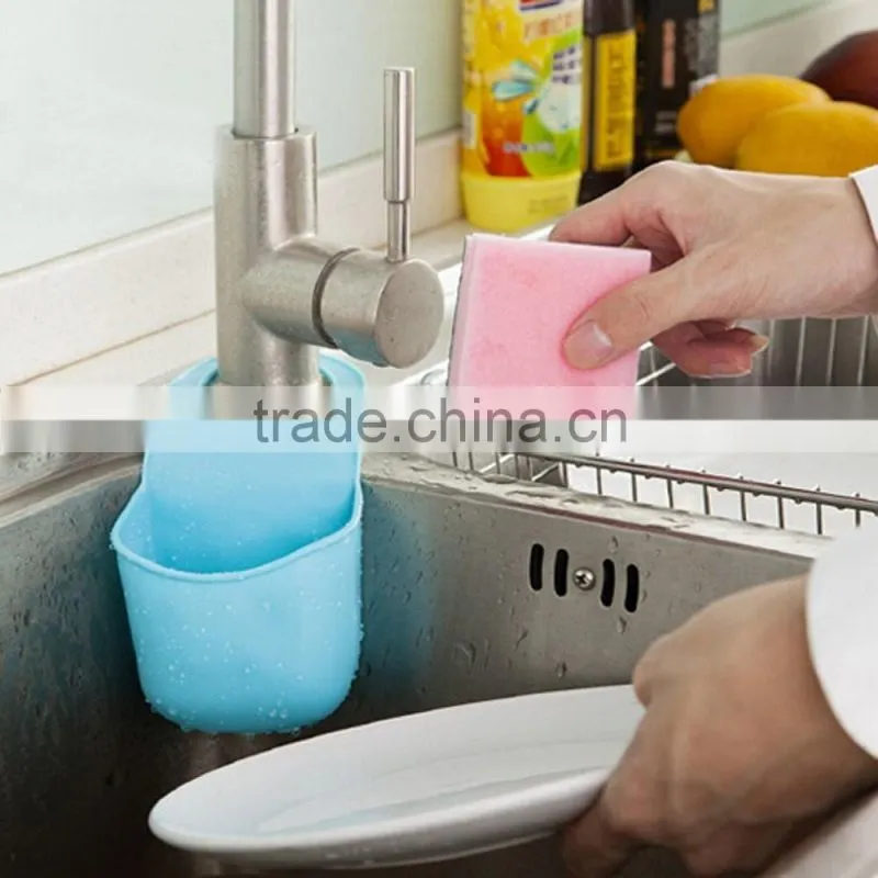 16114 Convenient Sponge Holder Sink Holder Soap Dish Clean & Dry Soap Holder Kitchen Gadget Organizer