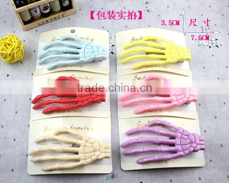 Promotion Hair clip skeleton Hair clip hand bone Hair clip