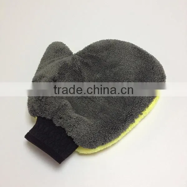 Microfibre polyester coral finger car polish gloves