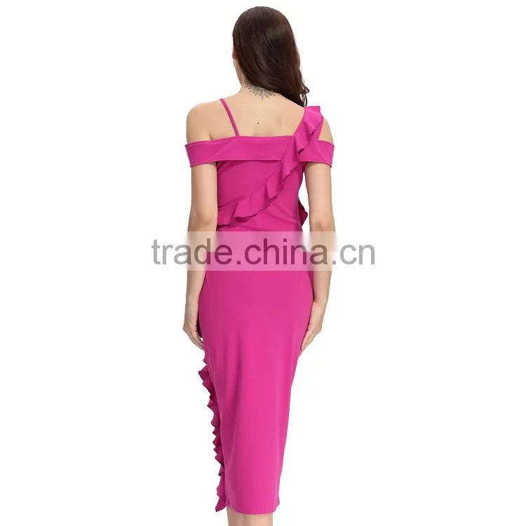 2017 Designer One piece New style Women's Party Evening Long Chiffon Dress