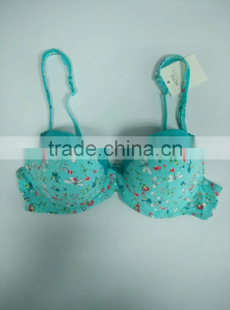 2015 latest fresh fashion sexy flower bra