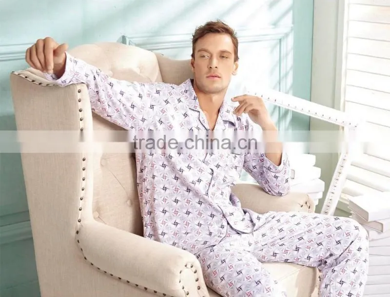 Men's Trendy Long Sleeves MEN T shirt with Pocket for sleepwear,homewear