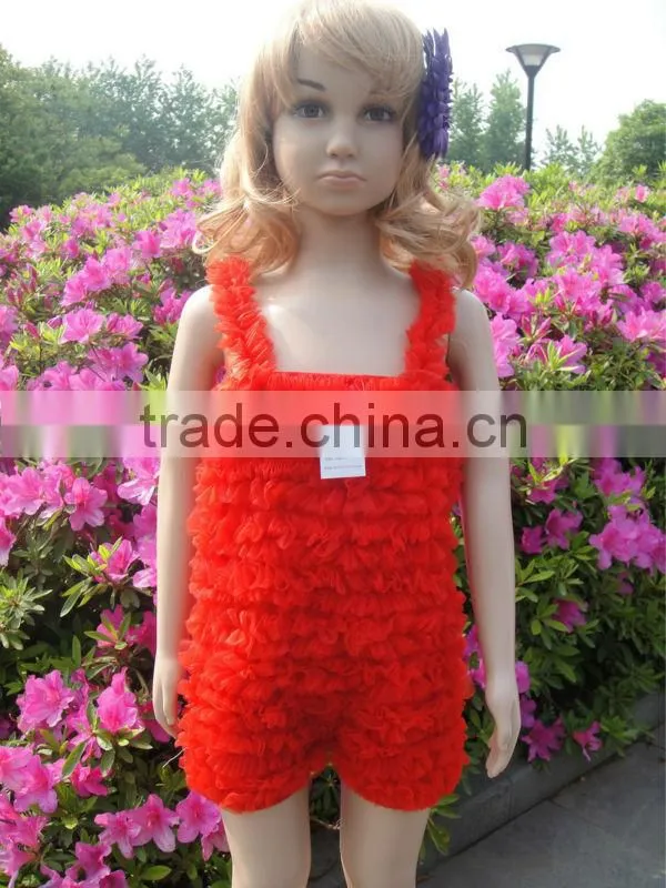 2014 wholesale factory sales sleeveless unisex baby petti ruffle baby lace leopard printed chiffon romper bodysuit