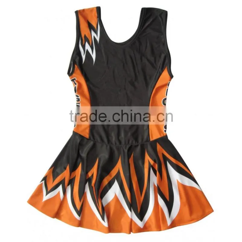 Cheap wholesale girls sexy Plus size custom sublimation sport netball uniforms skirts dresses jersey kit with netball bibs