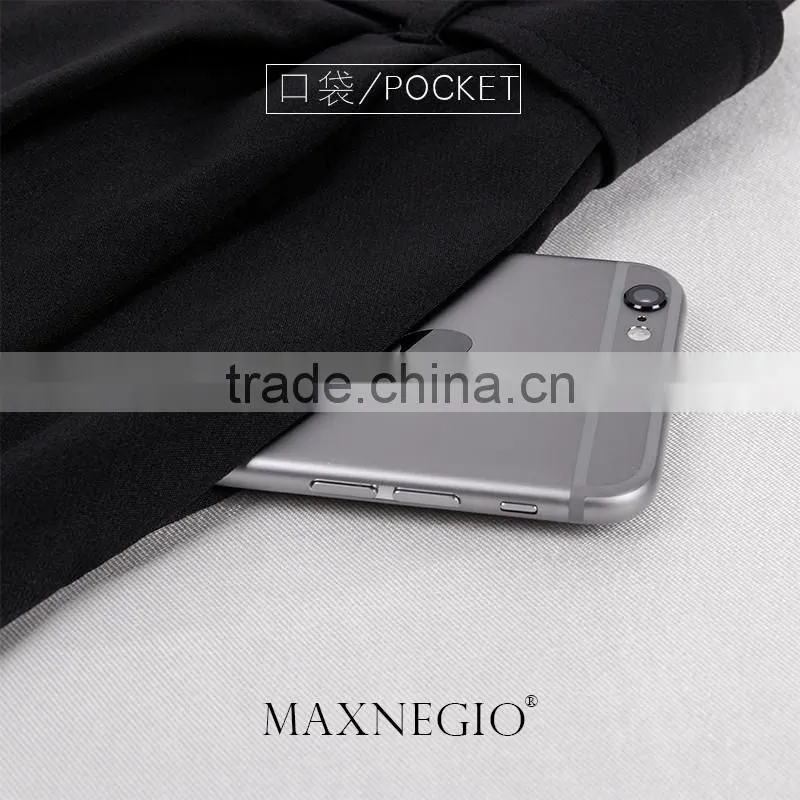 Guangzhou Maxnegio Wholesale 2016 New Style Fashion Loose Casual Women Shorts Black/ White with Belt
