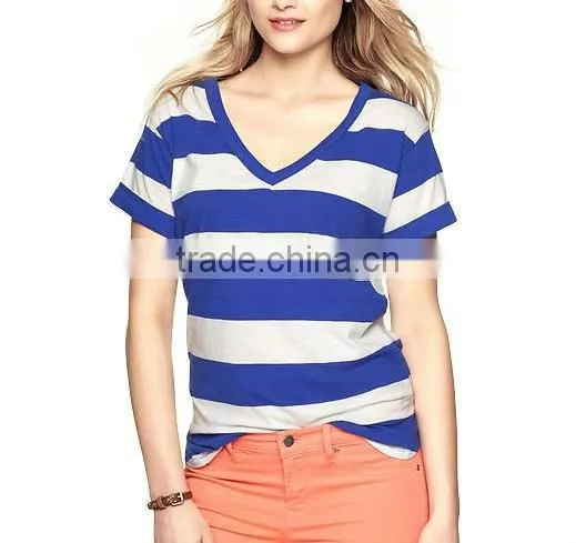 WOMENS STRIPED LONG SLEEVE T SHIRT