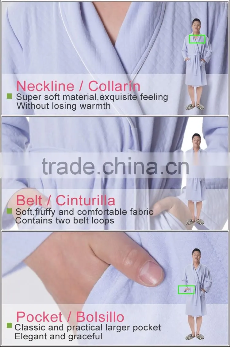 High quality 100% cotton bathrobe for men