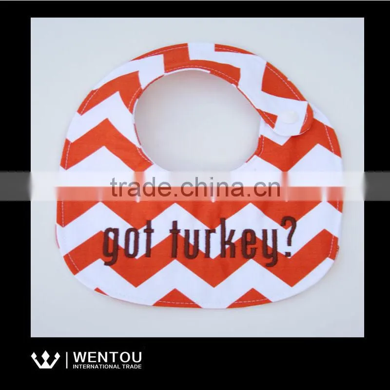 Wholesale Chevron Monogram Seersucker Bib