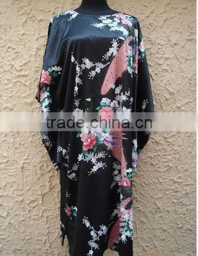 New Style Women Peacock Satin NightGowns,Satin Night Dress NG014