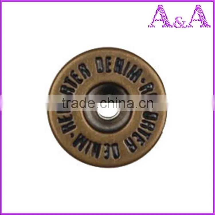custom black jeans buttons
