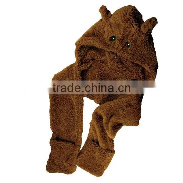 Polar Fleece Kids Animal Hat One Set Lovely winter hat