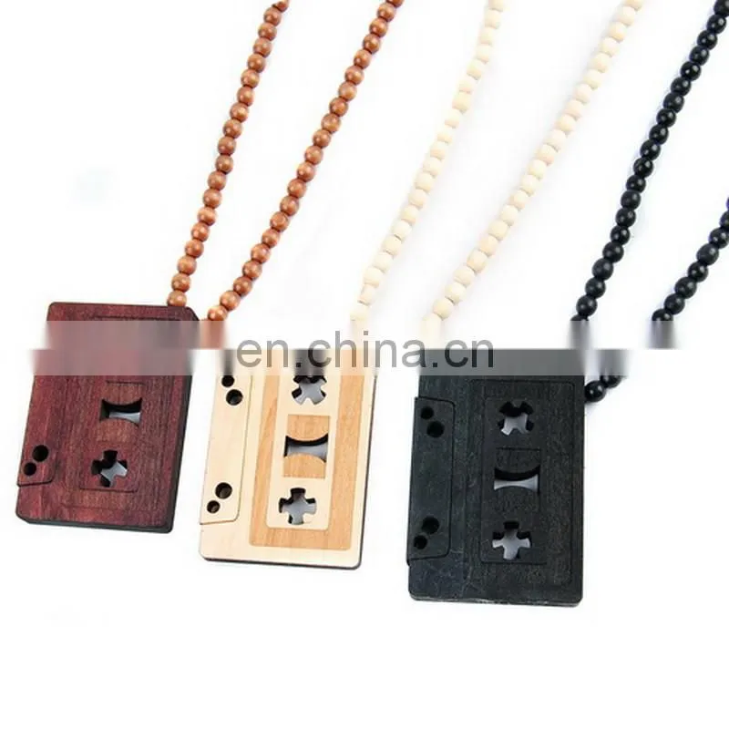 Big Size Hip Hop Customized Good Wood Cassette Tape Earring