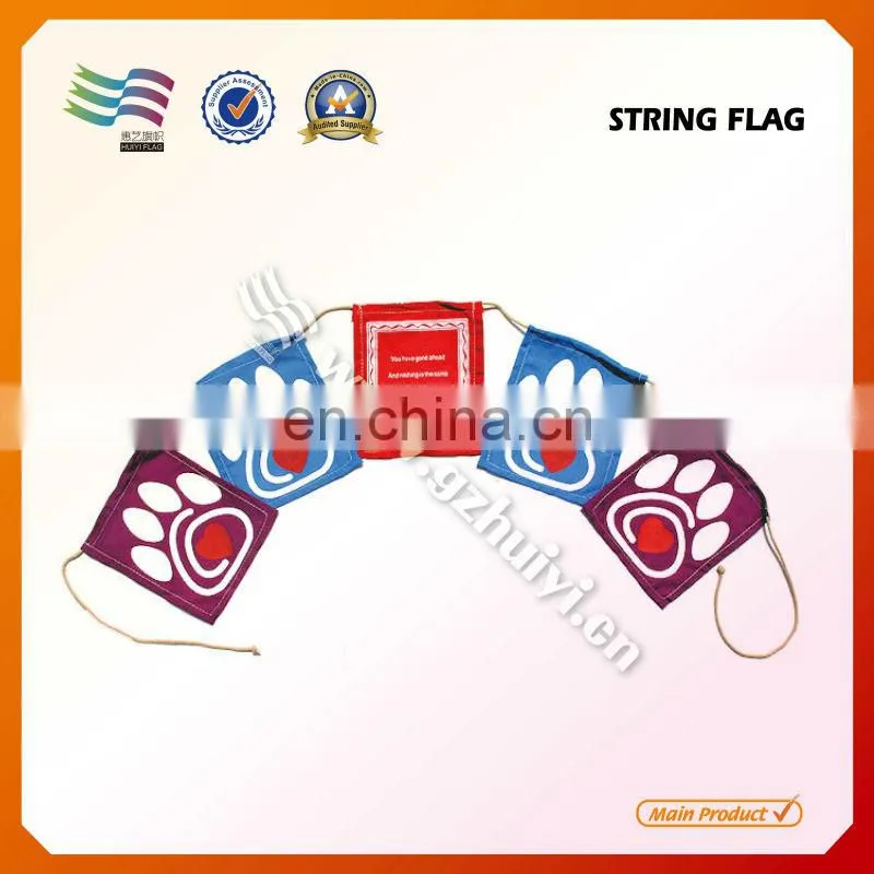 Custom Hanging Wedding Beautiful Bunting String Flag