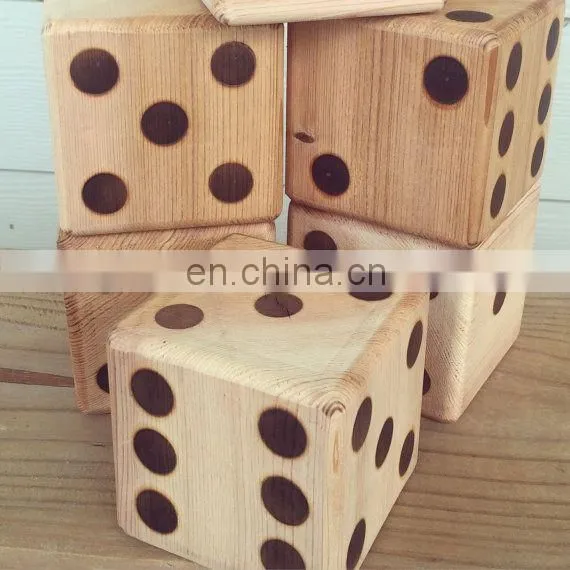 High Quality Giant Wooden Yard Dice for Outdoor Lawn Game
