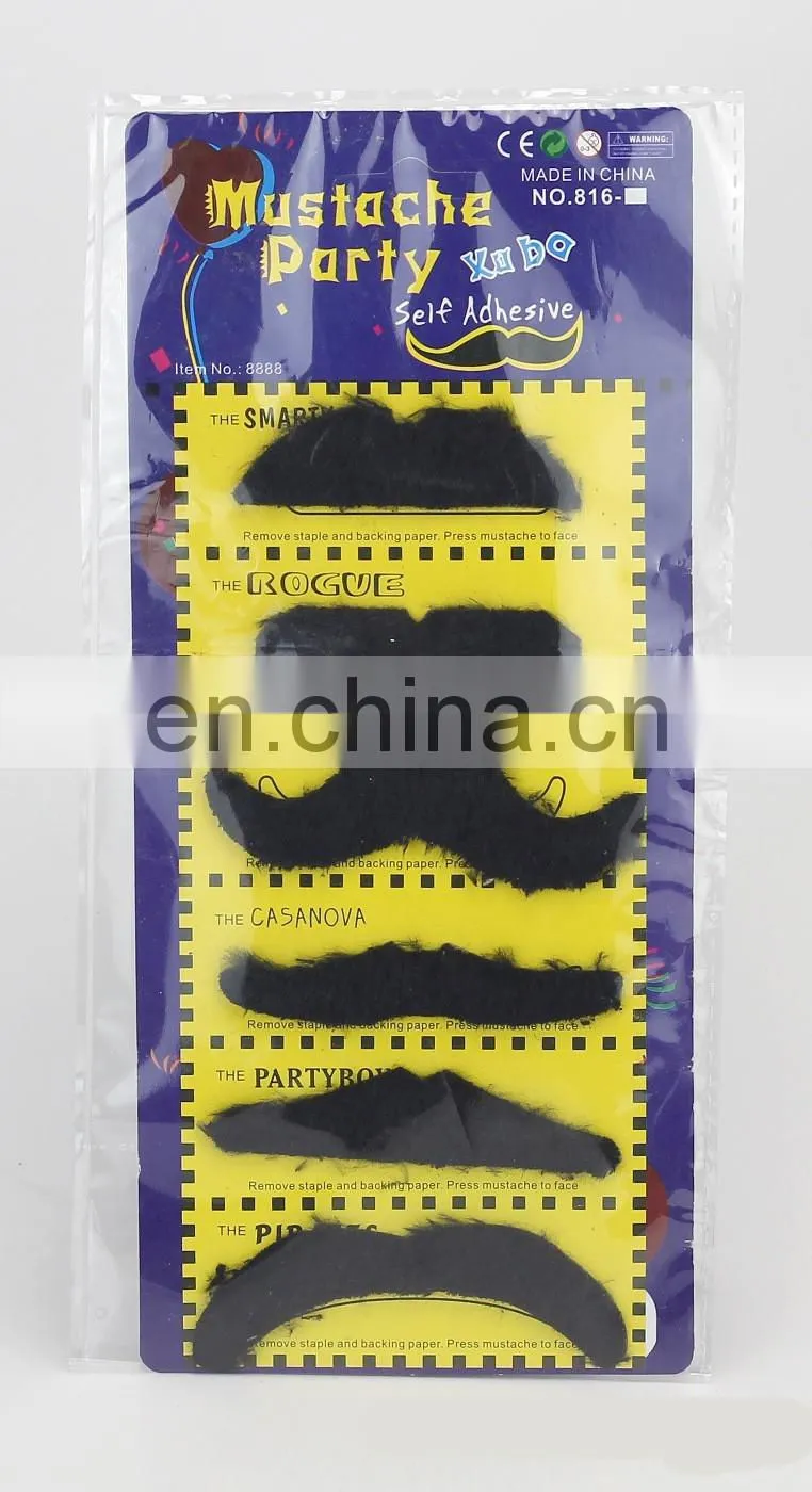 6 stylish set funny fancy party fake beard
