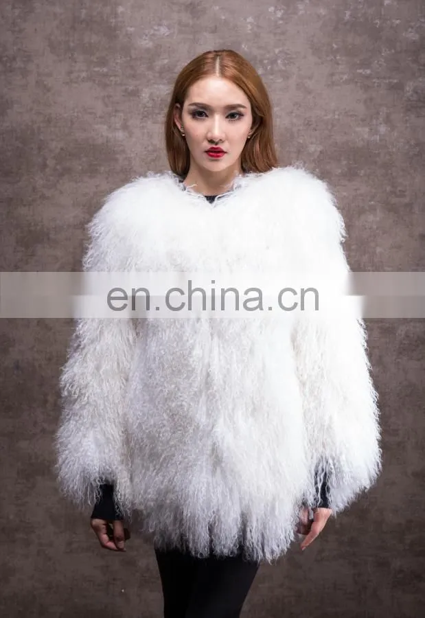 new style mongolian lamb fur coat for women