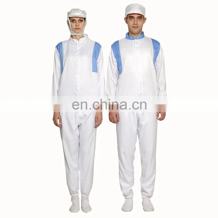 White 100%Polyester Food Factory Woking Clothes