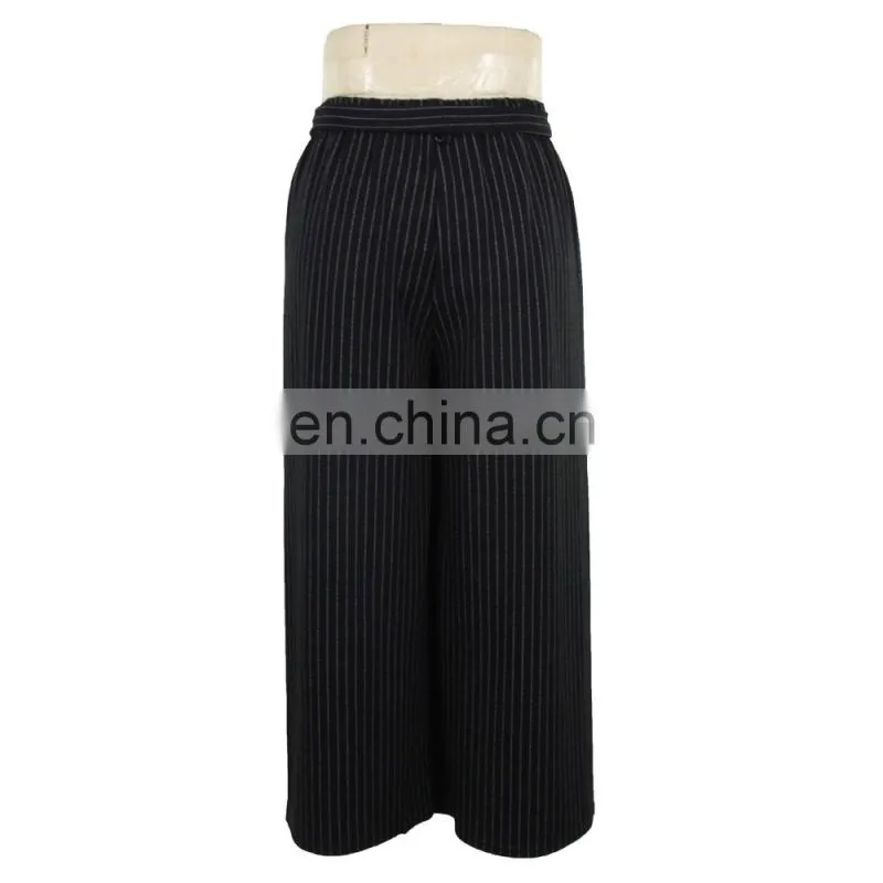 Old Lady Formal Straight Cut Stripe Trouser ODM Factory