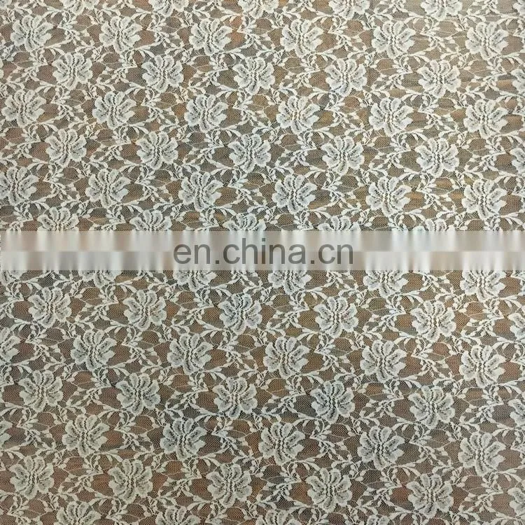 highly elastic knitting fabric lace with 85%nylon 10%spandex