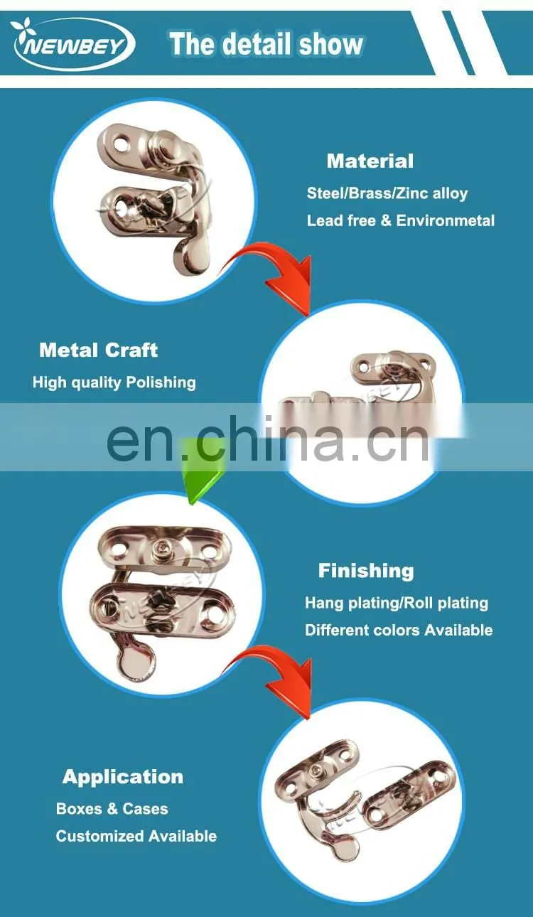 China Wholesale Excellent Quality Metal Small Mini Box Lock Latch