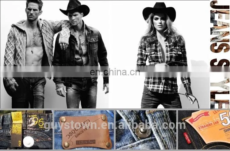 custom private design brand name jeans metal button