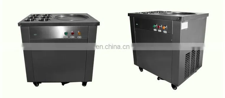 8-10L/H 1pan Ice Pan Fryer Rolling Fried Yogurt Frying Fried Ice Cream Roll Machine Roller Maker