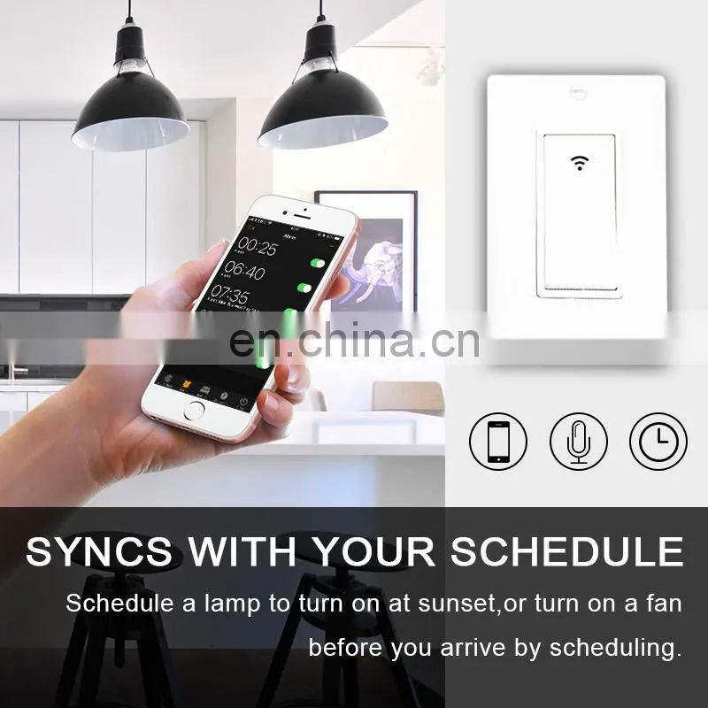 wifi controlled light switch 1 2 3 gang wifi light switch