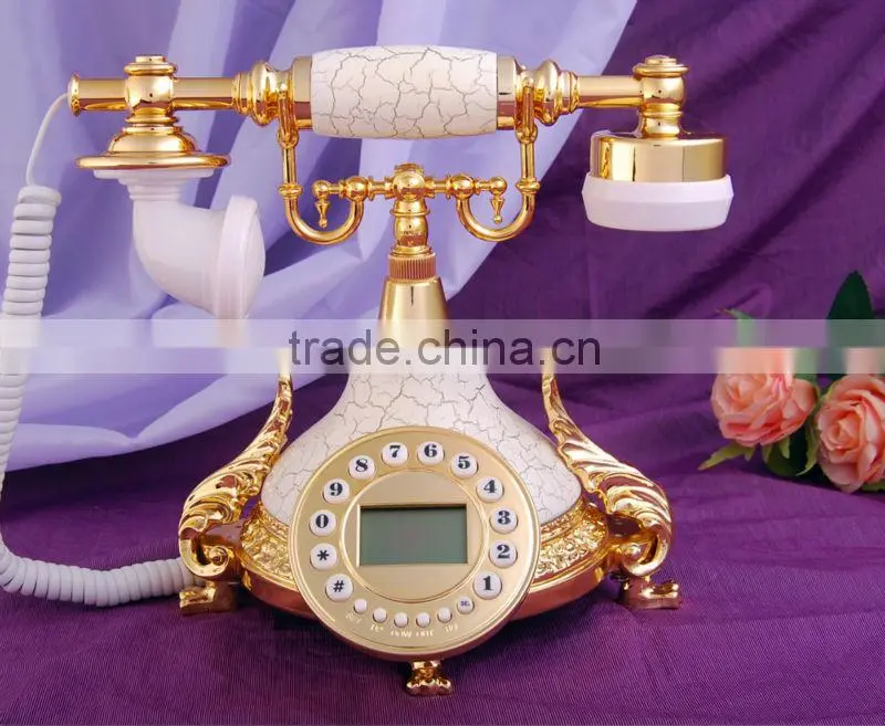 Basic corded single line retro telephone